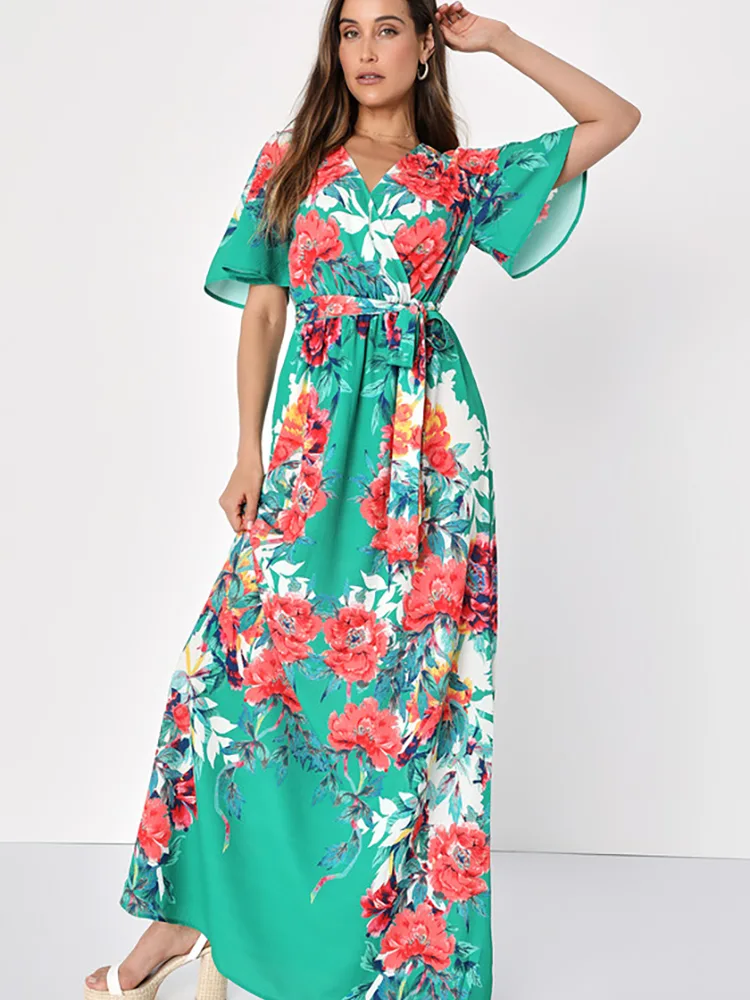 Boho wakacyjna mini sukienka damska na co dzień